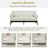 Grungis Chenille Loveseat Sofa with Back Pillow & Cylindrical Armrest, 2-Seater Sofa with Flexible USB Ports for Living Room & Bedroom - 4 of 4