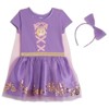 Disney Princess The Little Mermaid Moana Ariel Rapunzel Tulle Dress and Headband Infant to Little Kid - 2 of 4