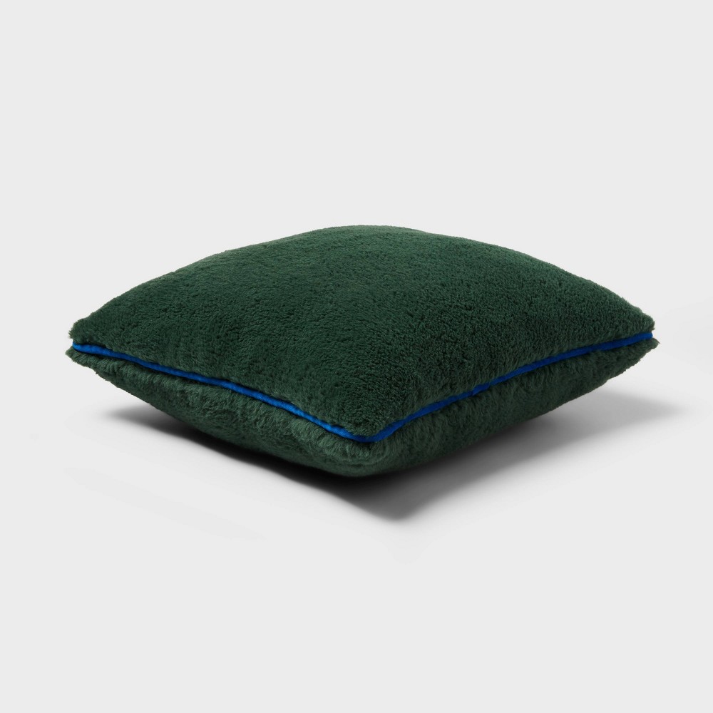 Cozy Faux Shearling Decorative Throw Pillow Green - Room Essentials™
