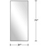 PexFix Rectangular Metal Framed Full Length Wall Mirror Free Standing Mirror - 3 of 4