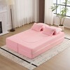 KWPZQEB 78.7" Foldable Sofa Bed, Queen Size Floor Sofa Bed with 2 Pillows, Comfy Cloud Couch, Love Seat Sofa for Living Room, Guest Room, Bedroom - 3 of 4