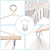 Hammock Chair Hanging Rope Swing Max 500 Lbs Indoor Outdoor Hammock Swing Chair, Boho Hanging Chair Bedroom Patio - 3 of 4