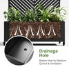 46.8 in.H x 46.8 in.W Black Metal Parallel Lines Outdoor Planting Box with Climbing Frame Decorative Art Panel - 4 of 4