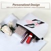 Unique Bargains Large Capacity Zipper Personalized Small Makeup Bag White - 3 of 4