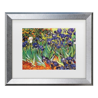 Trademark Fine Art -Vincent van Gogh 'Irises at Saint Remy' Matted Framed Art