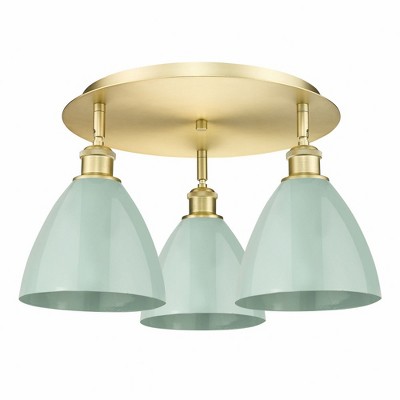 Ballston Dome - 3 Light Flush Mount In Industrial Style-10 Inches Tall and 19.25 Inches Wide