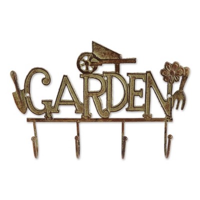 2.13" Indoor/Outdoor Garden Wall Hook Cast Iron Plant Stand Brown - Zingz & Thingz