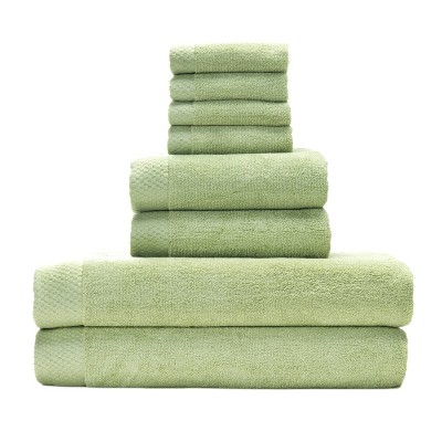 8pc Rayon from Bamboo Luxury Bath Towel Set Sage - BedVoyage