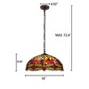 Chloe Lighting Empress Tiffany-Style Blackish Bronze 3 Light Hanging Pendant 18" Wide - 4 of 4