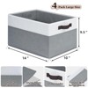 Itopfox 4 Pack Large Storage Baskets with Handles, Fabric Closet Organizers, Collapsible Bins for Clothes, Toys, Nursery, Home Organization - 2 of 4