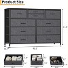 10-Drawer Dresser TV Stand, Small TV Cabinet with Metal Frame, Chest of Drawers for Bedroom Living Room Office - 2 of 4