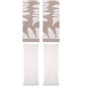 REGALWOVEN 4 Pcs Cotton Soft Absorbent Decorative Hand Towels for Bathroom Kitchen 13 x 29 Inch - 1 of 4