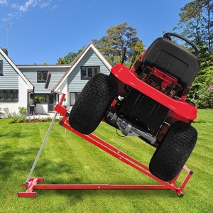 DSVIMOY Easy Lawn Mower Lift, 800 Lbs Capacity Lawn Tractor Lifter, Universal, Lawn Tractor 45° Tilt Adjustable, Red, 45.6"*20.9"*37.4" - 1 of 4