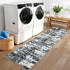 2x6 Black/Grey Modern Abstract Runner Rug, Washable Low-Pile Non-Slip Throw Carpet,Non-Shedding Floor Mat for Kitchen,Hallway,Laundry, Indoor Carpet - 3 of 4