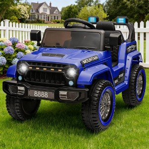 12V Kids Ride on Car, Children's Electric Vehicle, Kids Car Gift, Electric Toy Car for Toddlers with Remote Control, Lights - 1 of 4