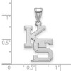 Black Bow Jewelry 14k White Gold Kansas State Wildcats NCAA Large Pendant - 2 of 3