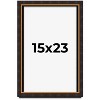 PosterPalooza | Modern Shadow Box 1" Depth Brown Picture Frame - UV Acrylic, Backing, Hanging Hardware - 2 of 4