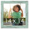 PosterPalooza | Square Shabby Chic Green Picture Frame - UV Acrylic, Foam Board Backing, Hanging Hardware - 2 of 4