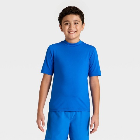 Cat & Jack Boys' Rash Guard Top - Cat & Jack™ Blue S