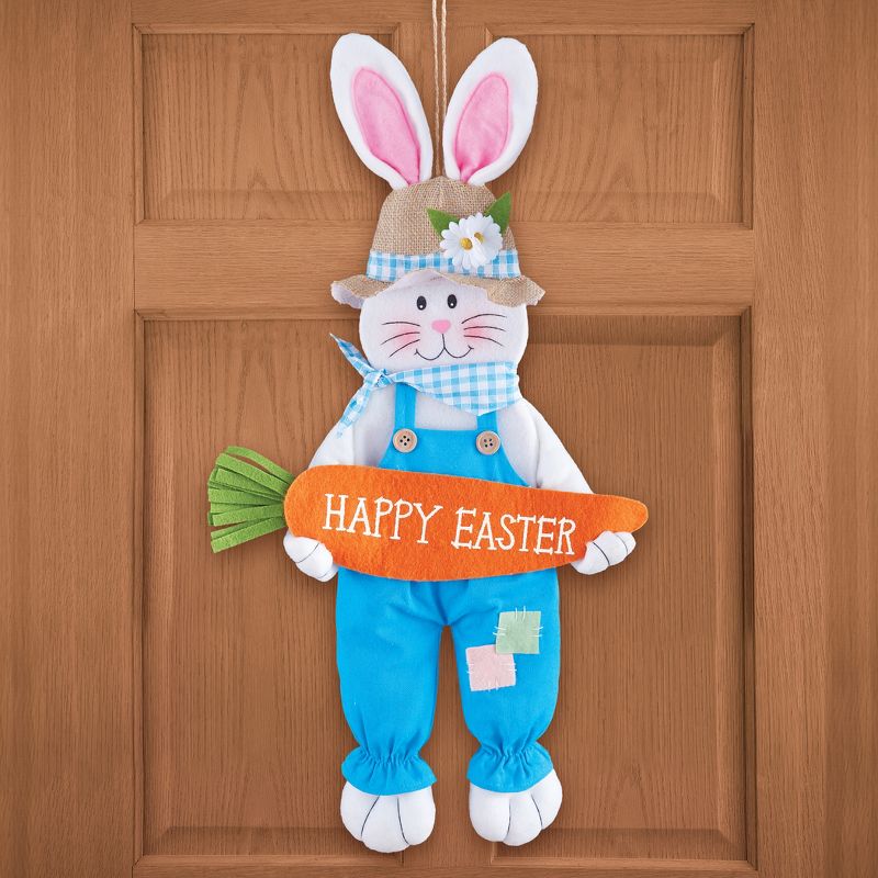 Collections Etc Adorable Bunny Happy Easter Wall Decoration, 2 of 3