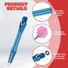 Unique Bargains 2BA Thread Aluminum Dart Shafts with Rubber Rings for Steel Tip 12 Pcs - 3 of 4