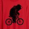 Men's - Instant Message - Bear On Bike Long Sleeve Graphic T-Shirt - 2 of 4