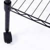 SEVOBAL Utility Storage Shelves Plastic Coated Iron Shelf with Smooth Nylon Wheels for Home and Office, Black, 35.82"*14.17"*6.49" - 3 of 4