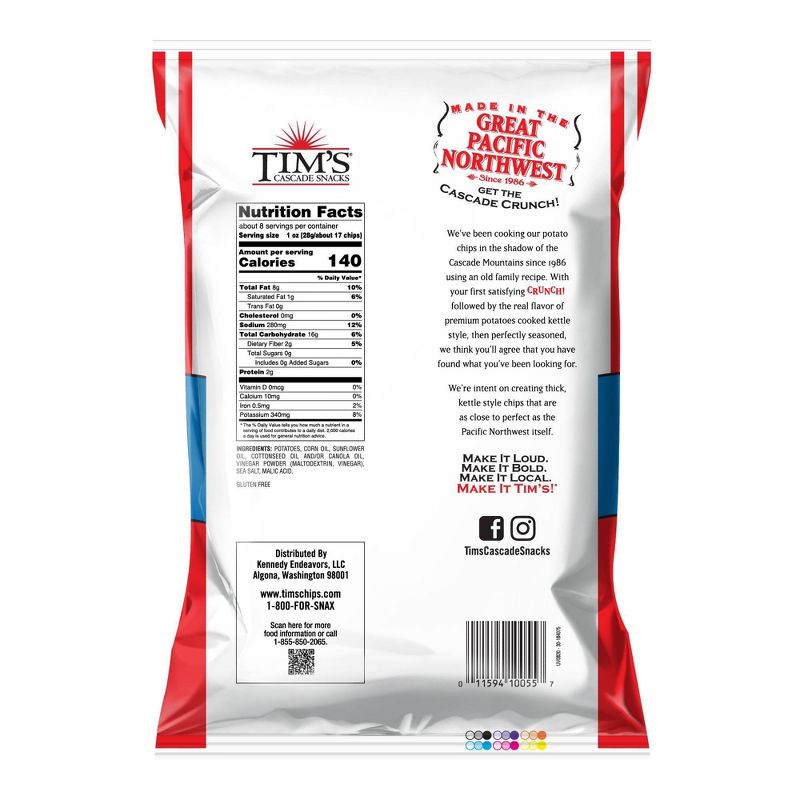 Tim's Sea Salt & Vinegar Extra Thick & Crunchy Potato Chips - 7.5oz, 2 of 4