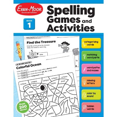 Spelling Games and Activities, Grade 1 Teacher Resource - by  Evan-Moor Educational Publishers (Paperback)