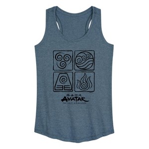Women's - Avatar: The Last Airbender - Team Avatar Graphic Racerback Tank - 1 of 4