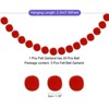 Unique Bargains Party Decoration 24 Felt Balls Hanging Garland 3 Pcs - 2 of 4