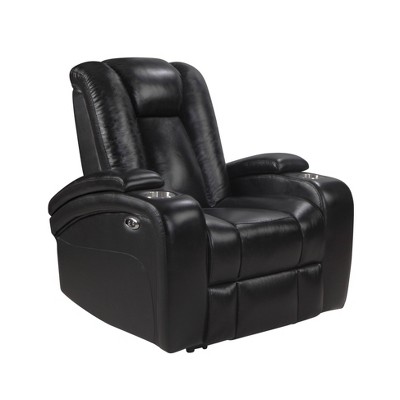 Declan Top Grain Leather Power Theater Recliner Black – Abbyson Living ...