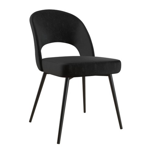 Alexi Upholstered Dining Chair Black, Alexi Black Velvet Upholstered Counter Stool