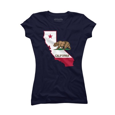 Design By Humans California State Pride Bear By T-Shirt
