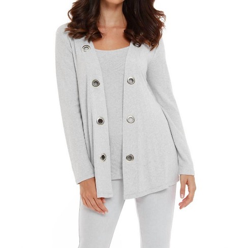 Women's Juliana Kashmira Open Grommet Cardigan - french kyss - image 1 of 4