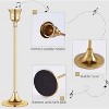 ACEPANO 3-Piece Set of Slender Candle Holders for Fireplaces, Parties, Dining Rooms & Homes-Gold - 3 of 4