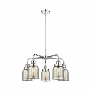 Bell - 5 Light Stem Hung Chandelier In Art Deco Style-14.75 Inches Tall and 23 Inches Wide - 1 of 1