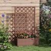 Okak Slim Privacy Screen Planter with Trellis for Climbing Vines in Small Patios + Self-Draining Design - 2 of 4