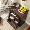 SinCiDo Farmhouse Dresser with 4 Drawer, 28" Wide Vertical Dresser, Wood Rustic Chest of Drawers Organizer Closet, for Living Room, Dark Gray - 3 of 4