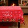 Unique Bargains Rectangular Table Cloth PE White Red 53.94"x107.87" 1 Pc - 4 of 4