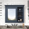 KTMBDW Bathroom Medicine Cabinet with Mirror, Wall Mounted Home Storage with Door and 3 Open Shelves, Adjustable Shelves - 3 of 4