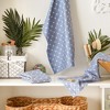 Bone Dry Microfiber Trellis Printed Pet Towel 3 Piece Set, Stonewash Blue - 2 of 4