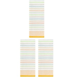 REGALWOVEN 3 Pack Striped Pattern Cotton Bathroom Decorative Hand Towels for Face Hair 13" x 27" - 1 of 4