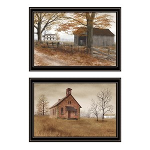2Piece Vignette Back to School, Old Country Road Black Framed Wall Art for Living Room,Wall Art Print for Home Decor by Billy Jacobs - 1 of 4