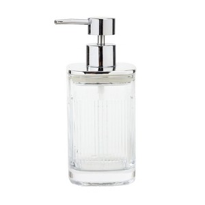 Cameo Soap/Lotion Dispenser with Rust Proof Stainless Steel Pump, Non-Slip Protective Silicone Feet, Heavy Duty Glass - 1 of 4