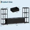 TV Stand for 75 Inch TV with 6 Fabric Drawers, Industrial Entertainment Center with 2 Shelves, Media Console for Living Room - 3 of 4