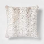 Snow Leopard Ombre Faux Fur Throw Pillow - Threshold™