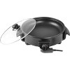 Brentwood 12 inch Round Non-Stick Electric Skillet with Vented Glass Lid in Black - 3 of 4