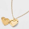 Girls' 2pk Cherry and Heart Locket Necklace Set - Cat & Jack™️: Acrylic, Zinc Alloy, 16" Length, Lobster Claw Clasp - 3 of 4