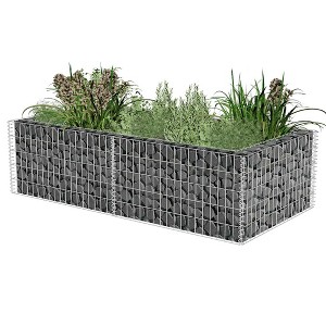 VidaXL Gabion Planter Galvanised Steel 71Inchx35.4Inchx19.7Inch - 1 of 4